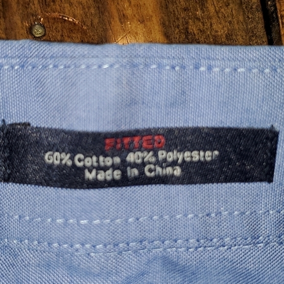 Light Blue Chaps Button-Down Dress Shirt - Large - Picture 7 of 12